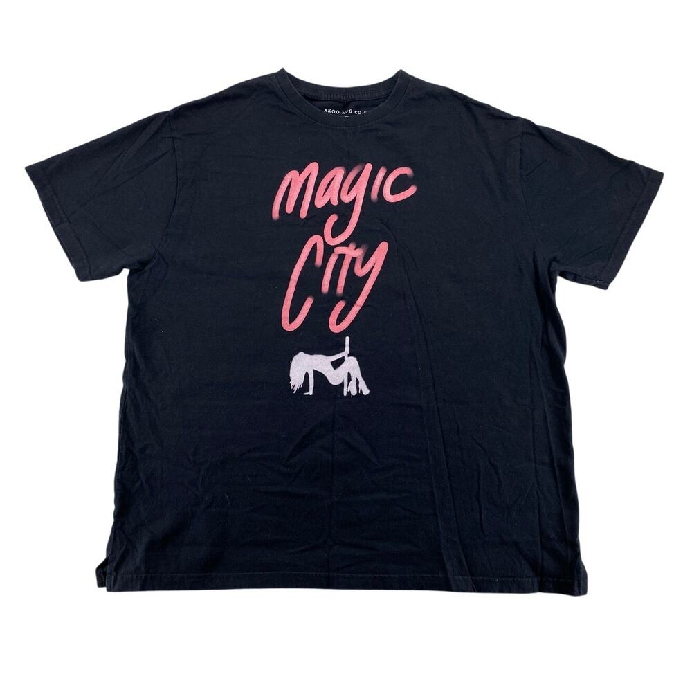 AKOO Magic City Graphic T-Shirt Black Men’s 3XL Streetwear Tee